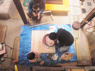 そば作りが始まりました。